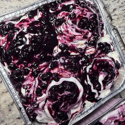 Lemon Blueberry Velvet JUMBO Sweet Rolls (4-Pack)