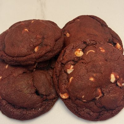 Red Velvet White Chocolate Chip Cookies (1 Dozen)