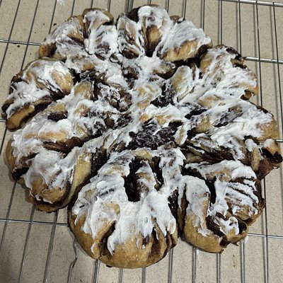 Sourdough Cinnamon Roll Snowflake 
