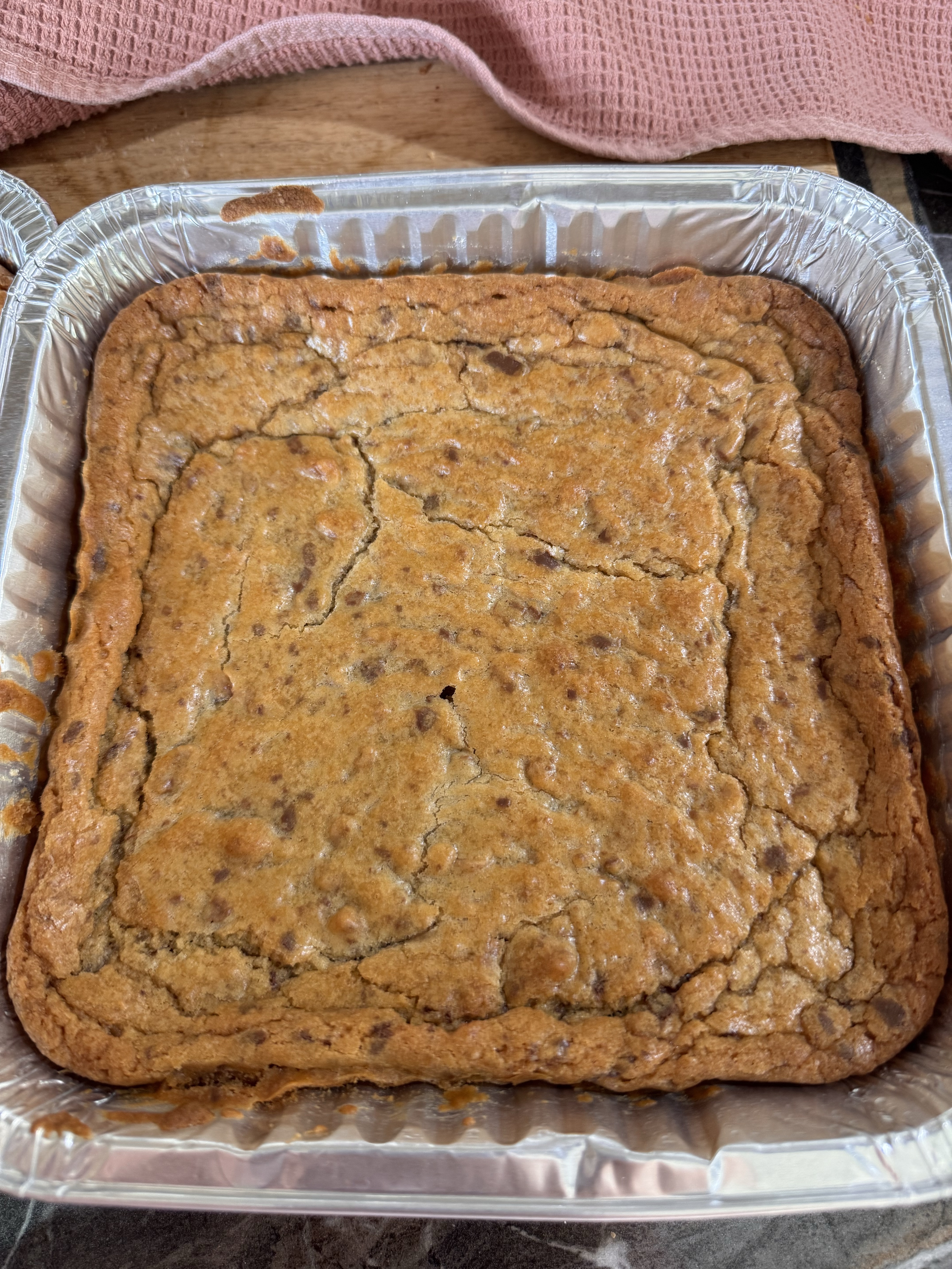 Sourdough Toffee Blondies (8x8)