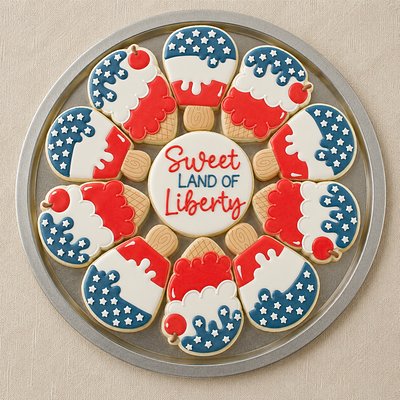 4th Of July Platter Ice cream 