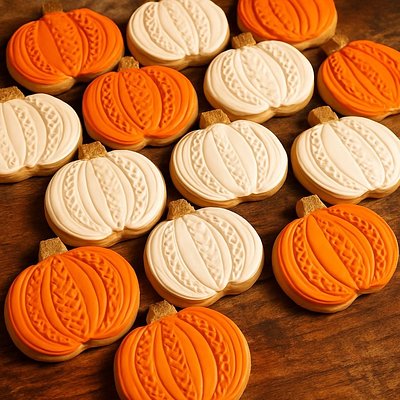 Royal Icing Sugar Cookie Pumpkins