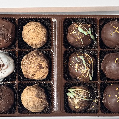 Chocolate Truffles Assorted Variety One Dozen 
