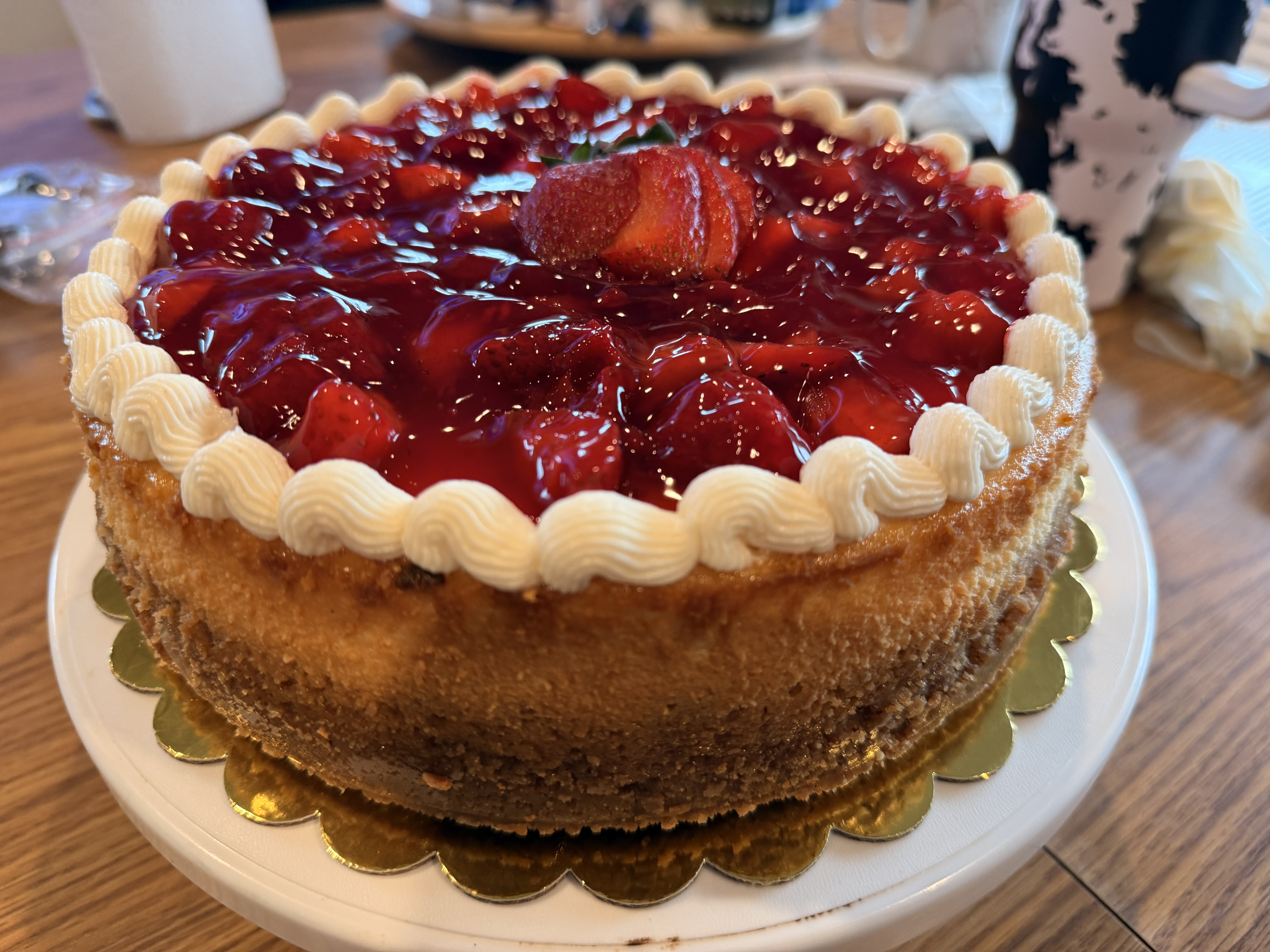 9 Inch Strawberry Flavored Cheesecake 