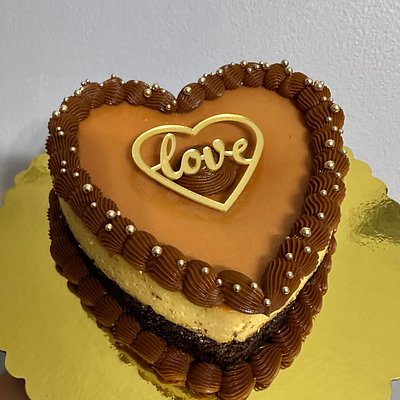 Heart Choco Flan  6” And 10”