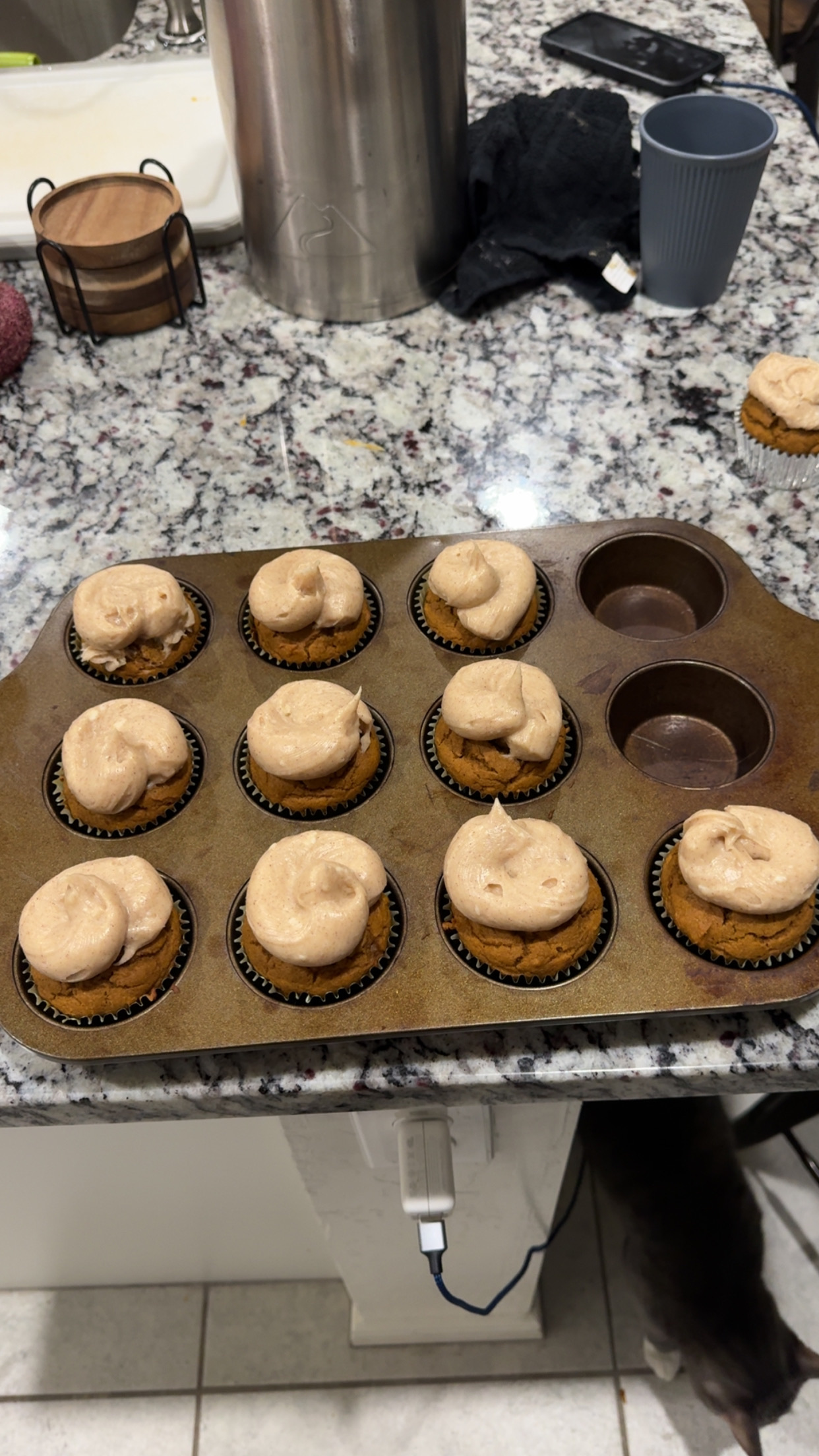 Gluten free pumpkin spice cupcake