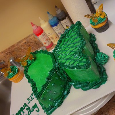 Butterfly Sculpted Cake 
