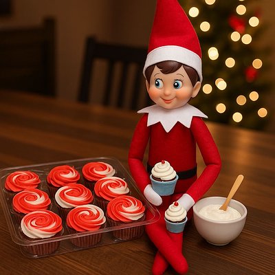 Elf On The Shelf Cupcake Kit