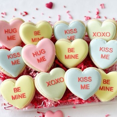 Coversation Heart Cookies 