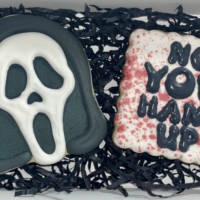 Halloween Royal Icing Cookie Box Set (2 Cookies)