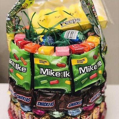 Easter Basket Candy Cake