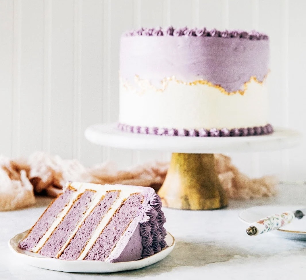 4 Layer Ube Cake Slice