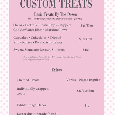 Custom Treats (2 Dozen Minimum!) 