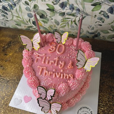 6” Heart Shaped Cake (serves 12)