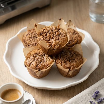 Cinnamon Streusel Banana Muffins