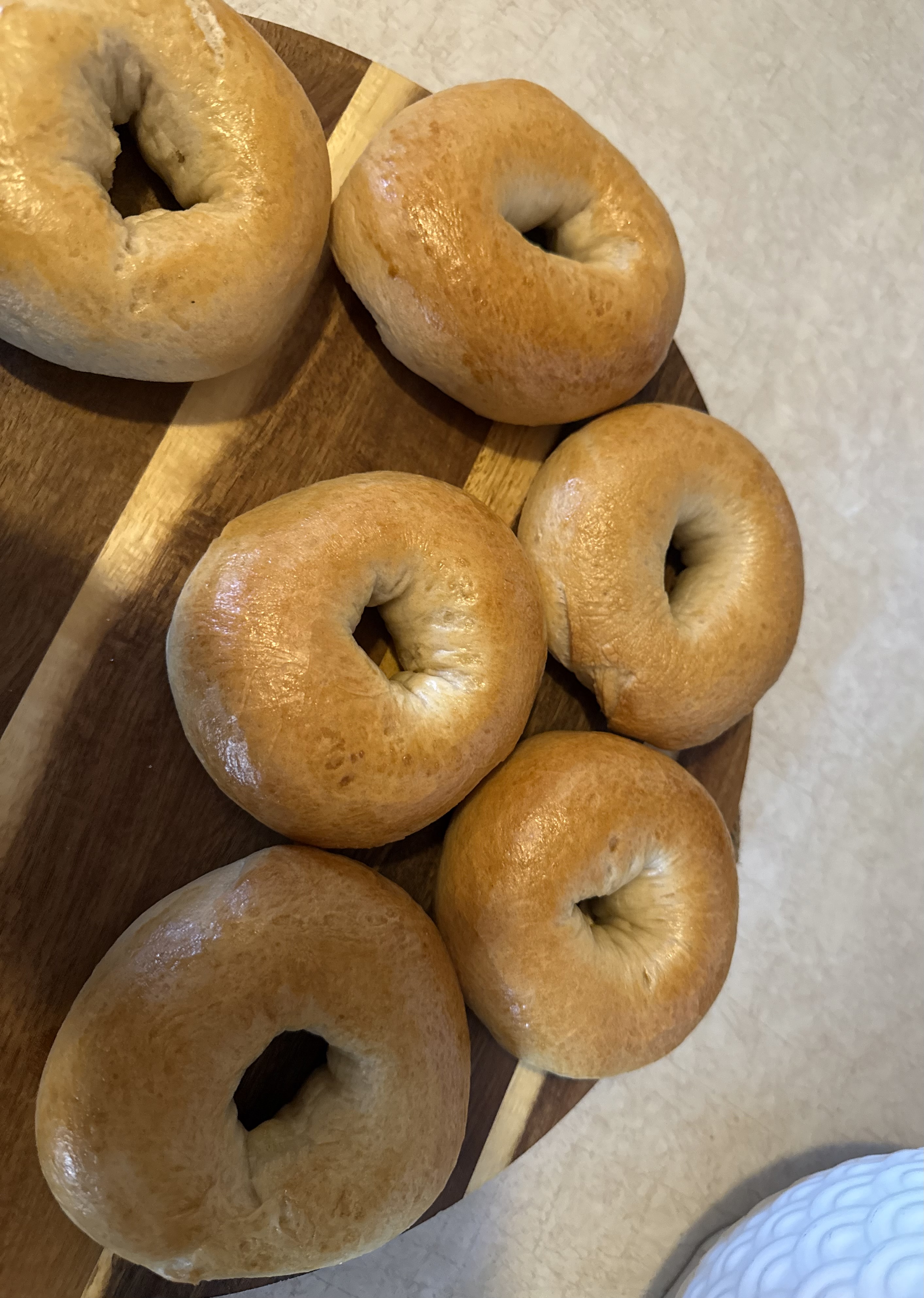Plain Sourdough Bagels 