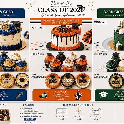 Grad Cakes Or Cupcakes