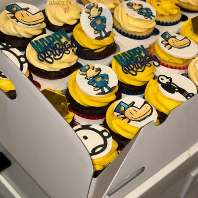 Basic Custom Cupcakes With Edible Toppers 