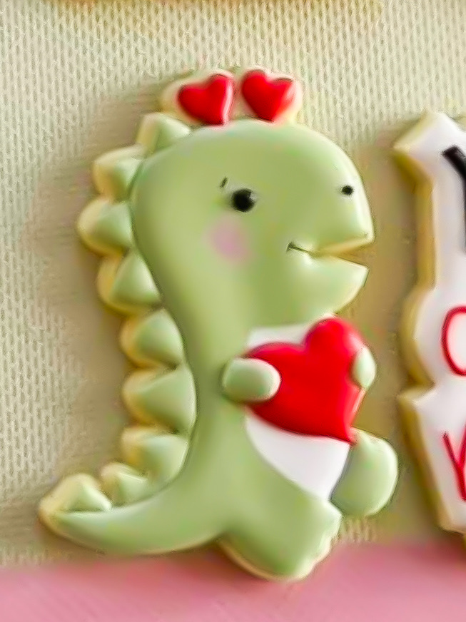 Dino Personalized Single Cookie 