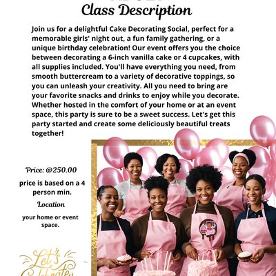 Adult Cake Decorating Party
