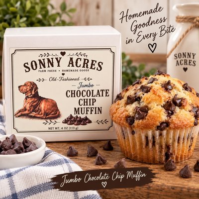 Sonny Acres Jumbo Chocolate Chip Muffin