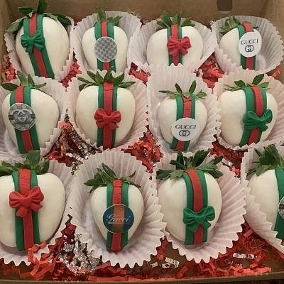 Custom Gucci Chocolate Covered Strawberries 