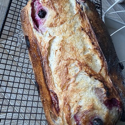 Blueberry Lemon Sourdough Loaf