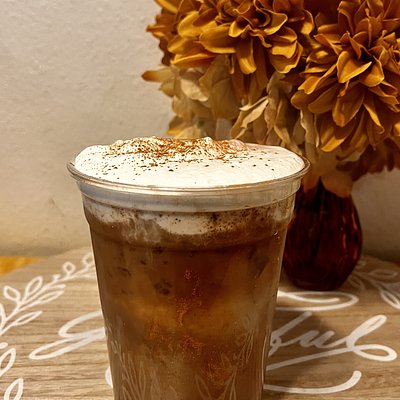 Cinnamon Roll Iced Latte W/ Brown Sugar Cold Foam