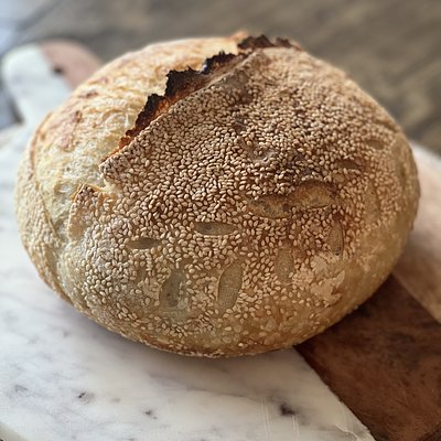 Toasted Sesame Sourdough Loaf 