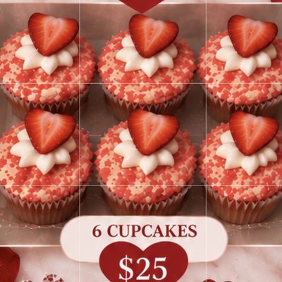     6 🍓 Crunch Cupcakes — $25