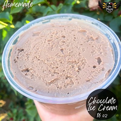 16oz Homemade Chocolate Ice Cream 