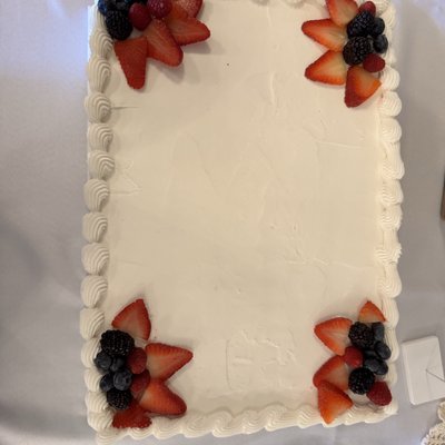 Wedding 1/2 Sheet Cake For Extra Servings (50 Servings) 