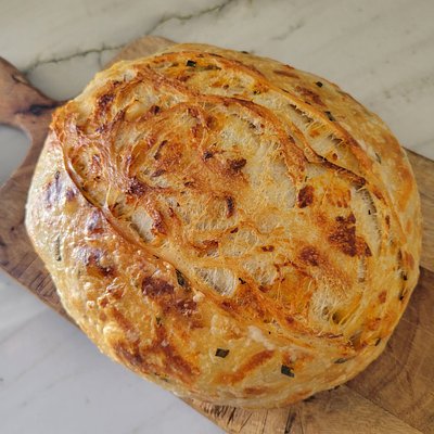 Italian Herbs And Cheese Sourdough Loaf 