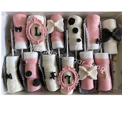 Chocolate covered marshmallow pops