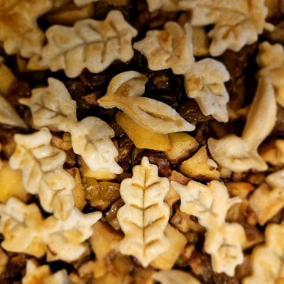 Apple, Toasted Walnut,  Rum Raisin Pie