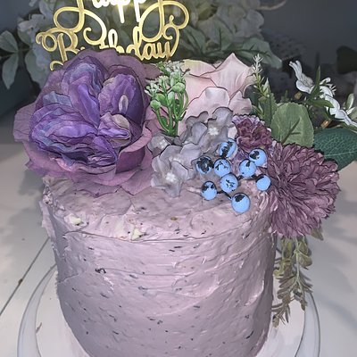 Blueberry Lemon Cheesecake Cake w/blueberry Cream Cheese Buttercream, Lemon Buttercream, Blueberry Filling