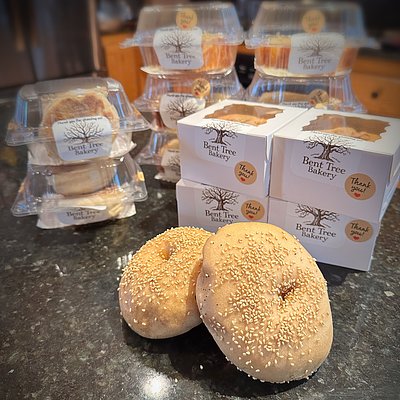 Sourdough Bagels Sesame Seed Bakers Dozen (13)