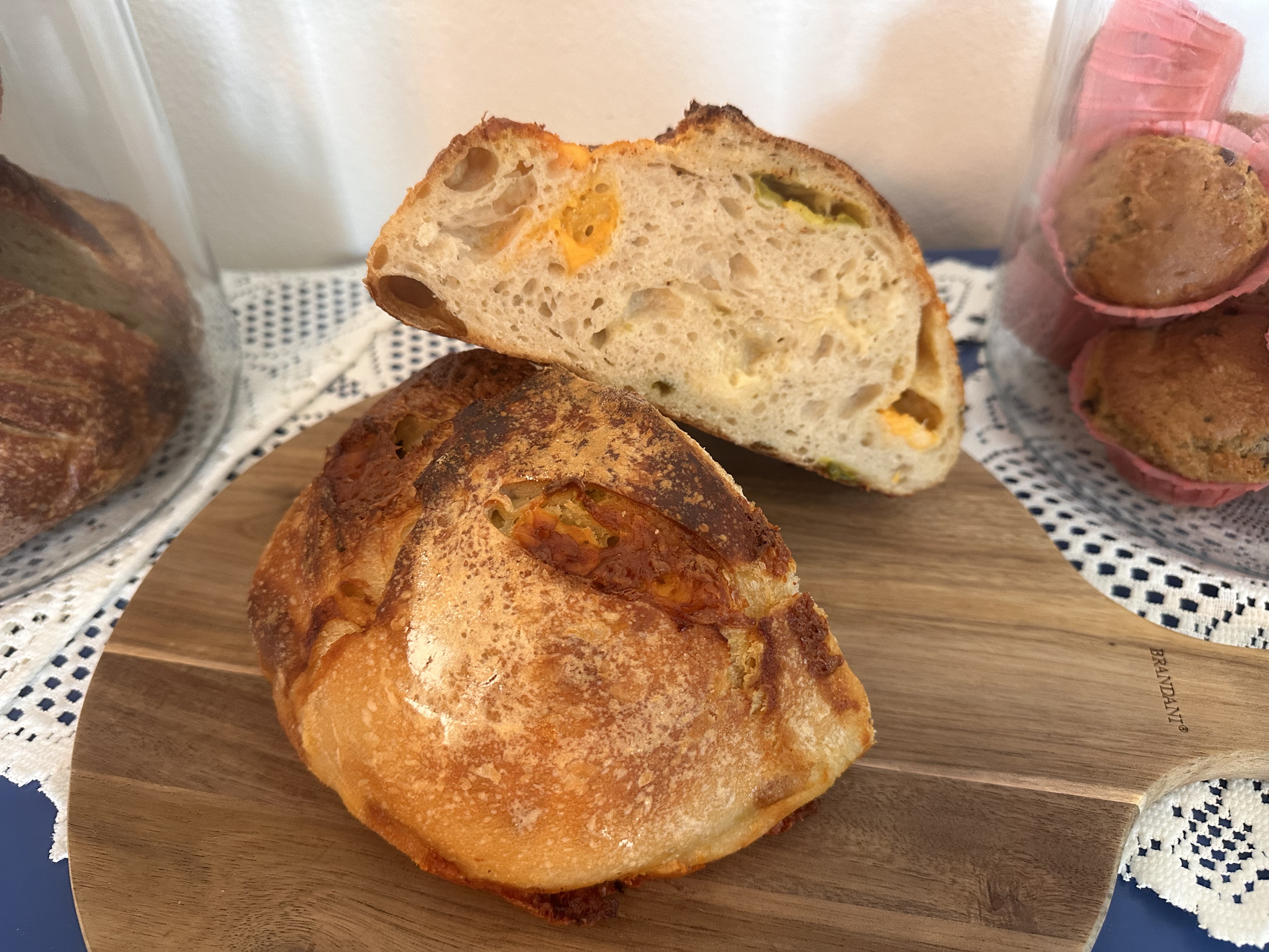 Cheddar Jalapeño Sourdough Loaf