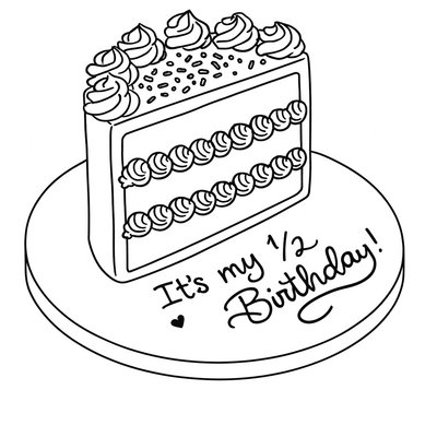 Half Birthday Cake
