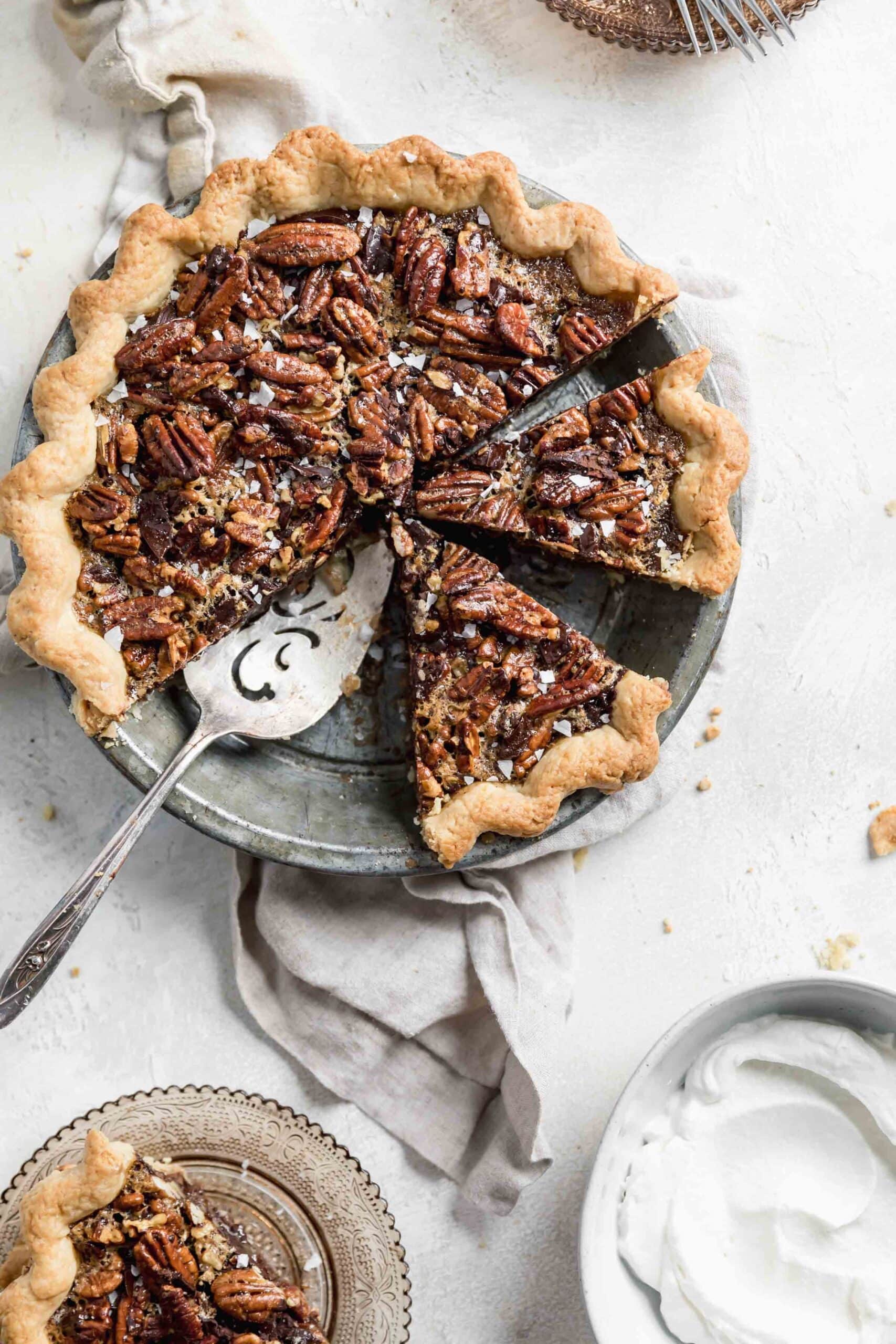 9” Chocolate bourbon pecan pie