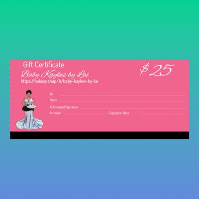 $25 Gift Certificate