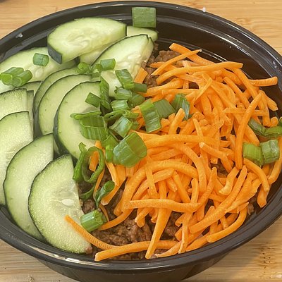Korean Beef Bowl (may sub ground turkey or ground chicken)