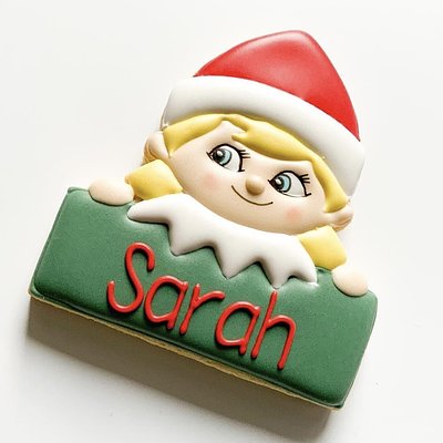 Personalized Elf On The Shelf Cookie - PREORDER
