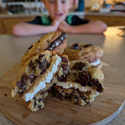 Loaded Chocolate Chip Cookie Sandwiches--x2
