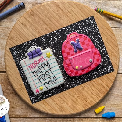 Backpack And Notebook Cookie Set