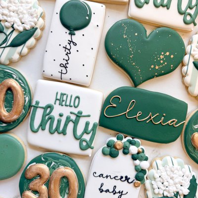Hello Thirty Birthday Cookies