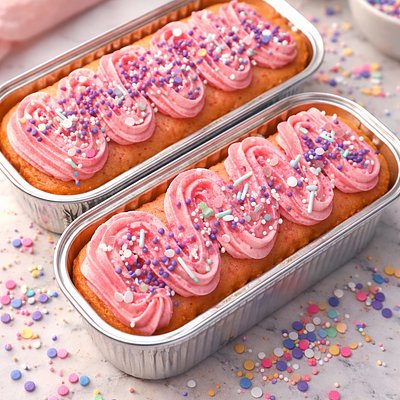 Strawberry Cake W/ Sweet Cream Frosting 