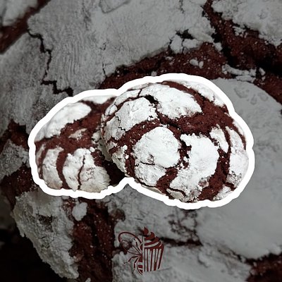 Red Velvet Crinkle Cookies 