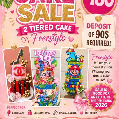2 Tier Cake Sale 