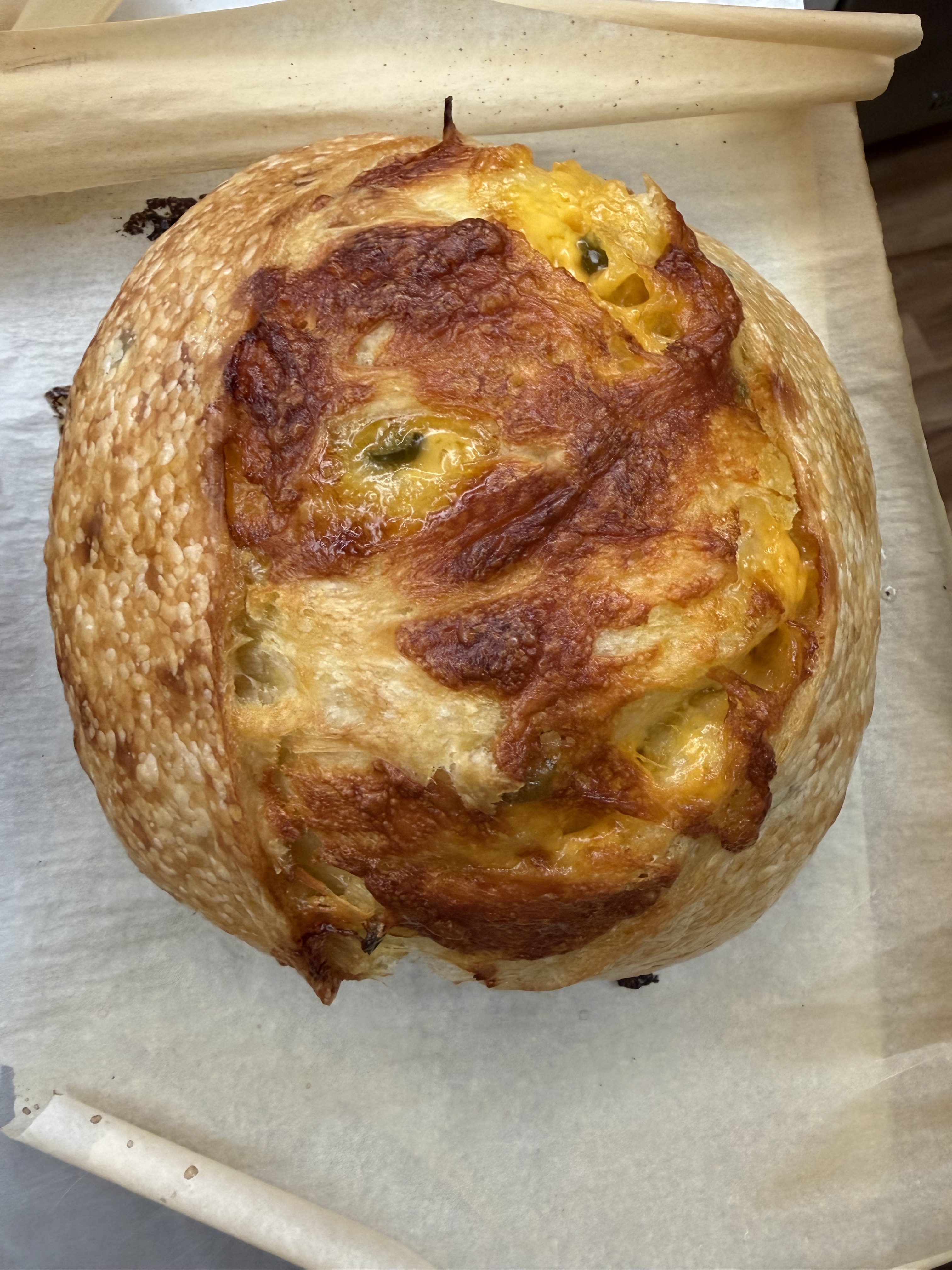 Large Sourdough Cheddar Jalapeño Loaf 